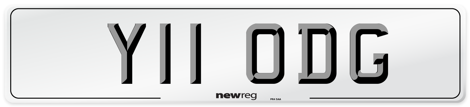 Y11 ODG Number Plate from New Reg